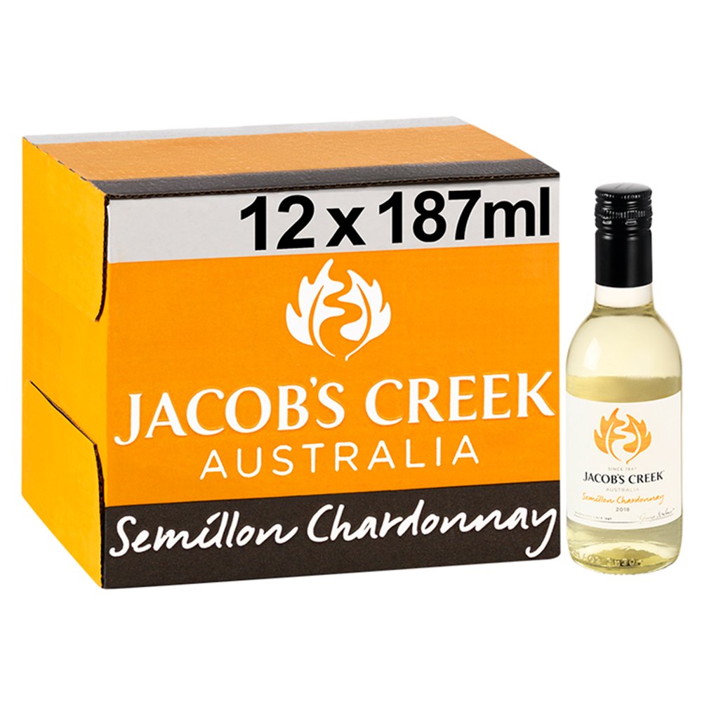 Jacob's Creek Semillon Chardonnay White Wine 12 x 187ml