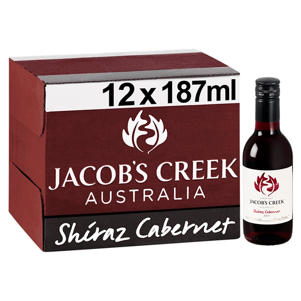 Jacob's Creek Shiraz Cabernet Red Wine 12 x 187ml