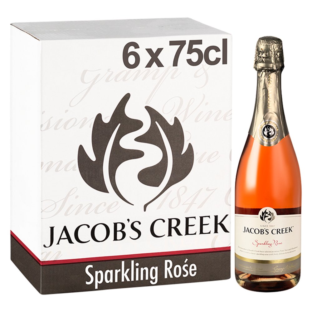 Jacob's Creek Sparkling Rose Wine 6 x 75cl