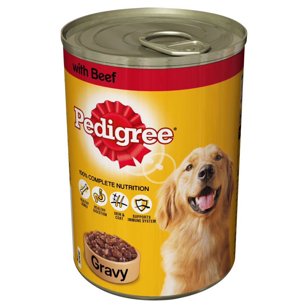 Pedigree Can in Gravy with Beef 12 pack
