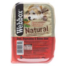 Webbox Natural Tray Beef & Brown Rice 7 x 400g pack