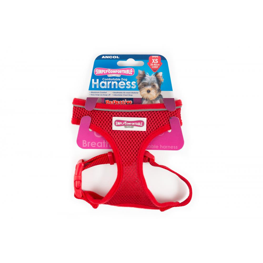 Ancol Comfort Mesh Harness Red - XS 28-40cm