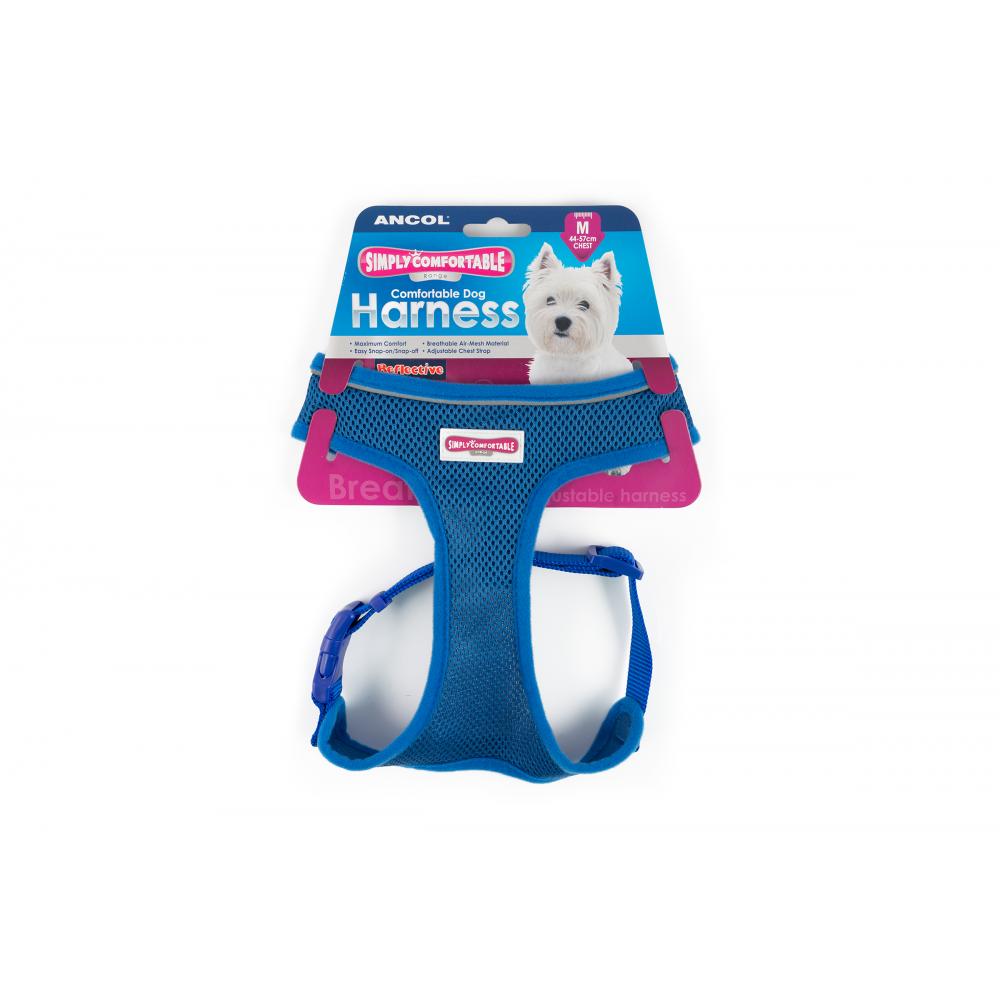 Ancol Comfort Mesh Harness Blue - Med 44-57cm