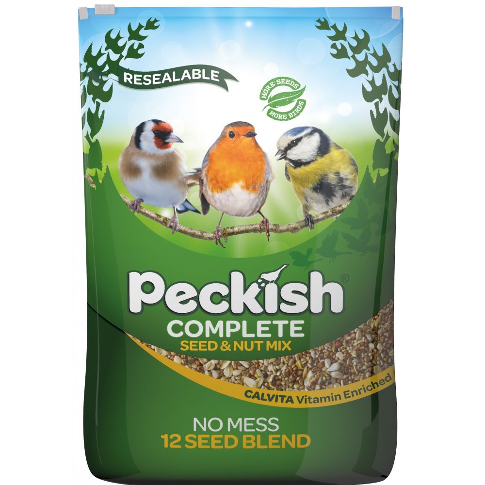 Peckish Complete Seed And Nut No Mess Wild Bird Seed Mix 2kg