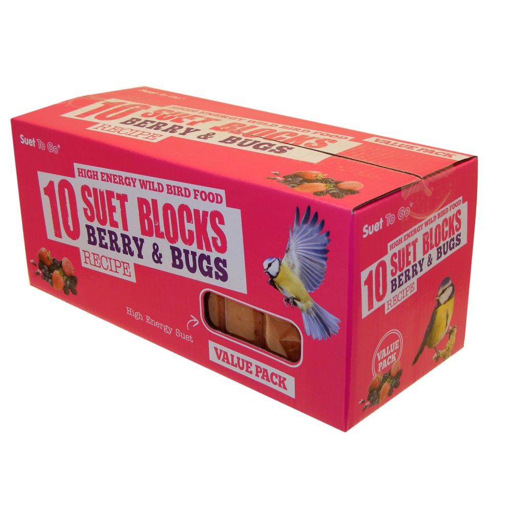 Suet To Go Berry & Bugs Block Value 10 Pack 10pk