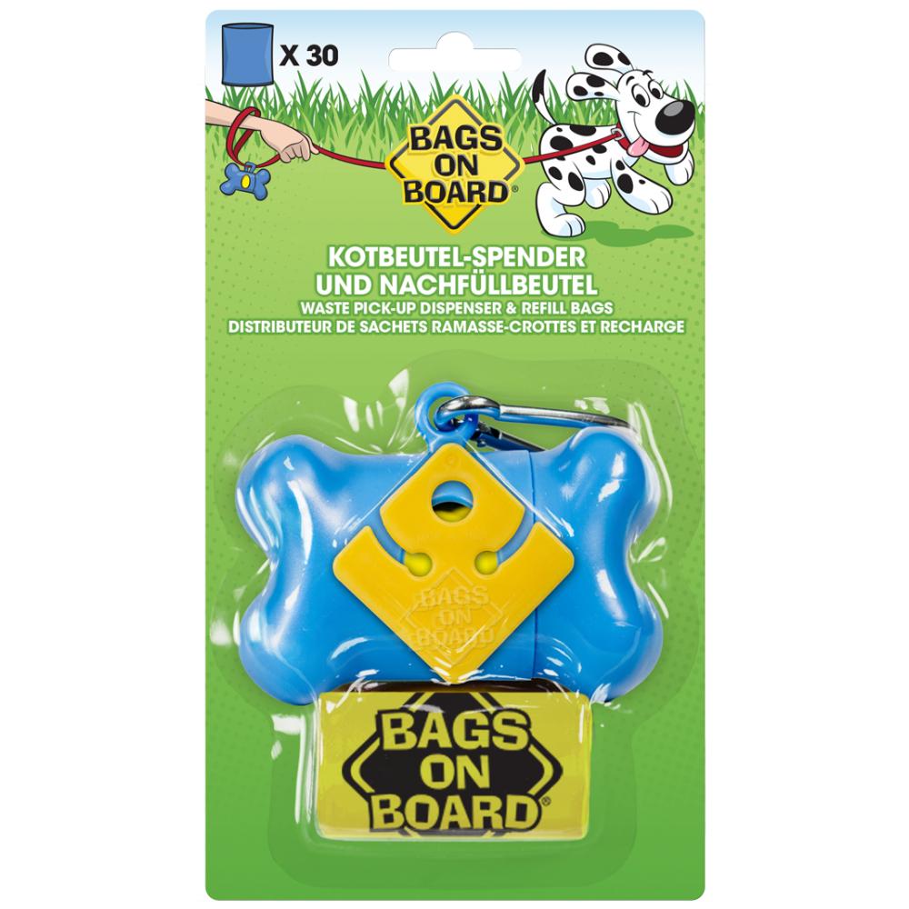 Bags on Board Dog Poo Bags Bone Dispenser (+30bags)