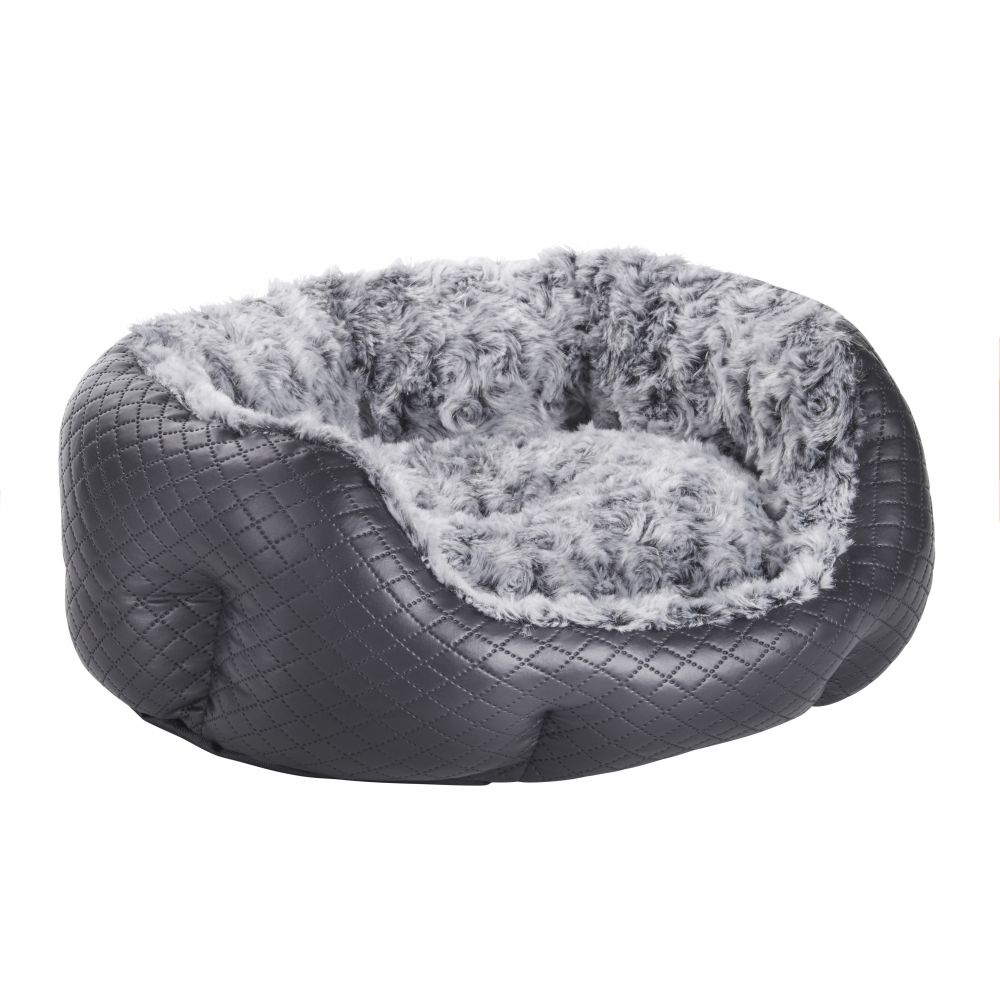 Do Not Disturb Pet Bed Quilted Black