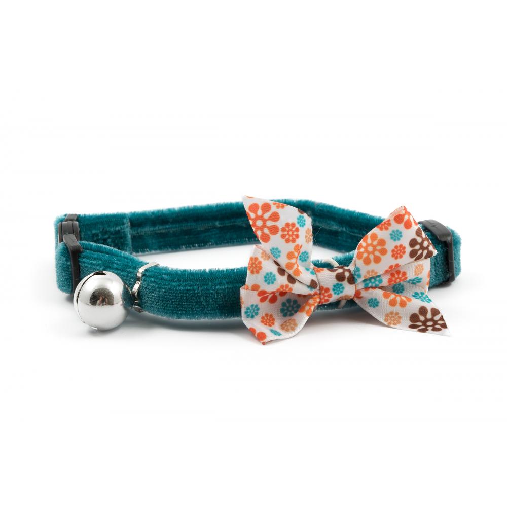 Ancol Collar Cat Vintinge Teal Bow