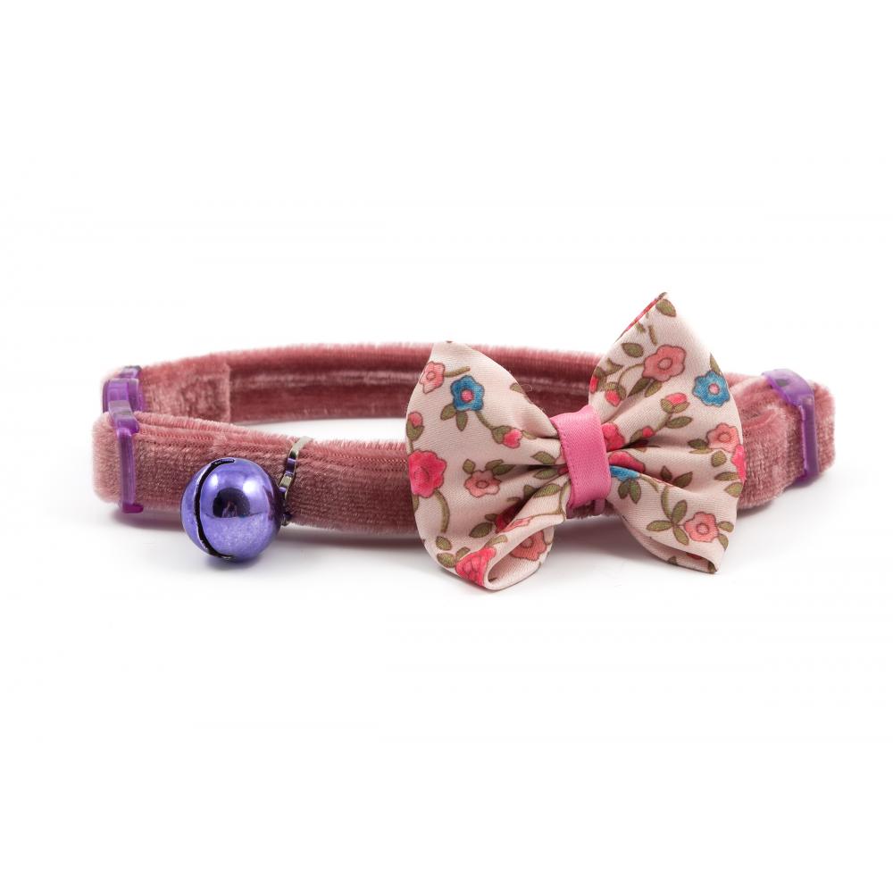 Ancol Collar Cat Vintage Pink Bow