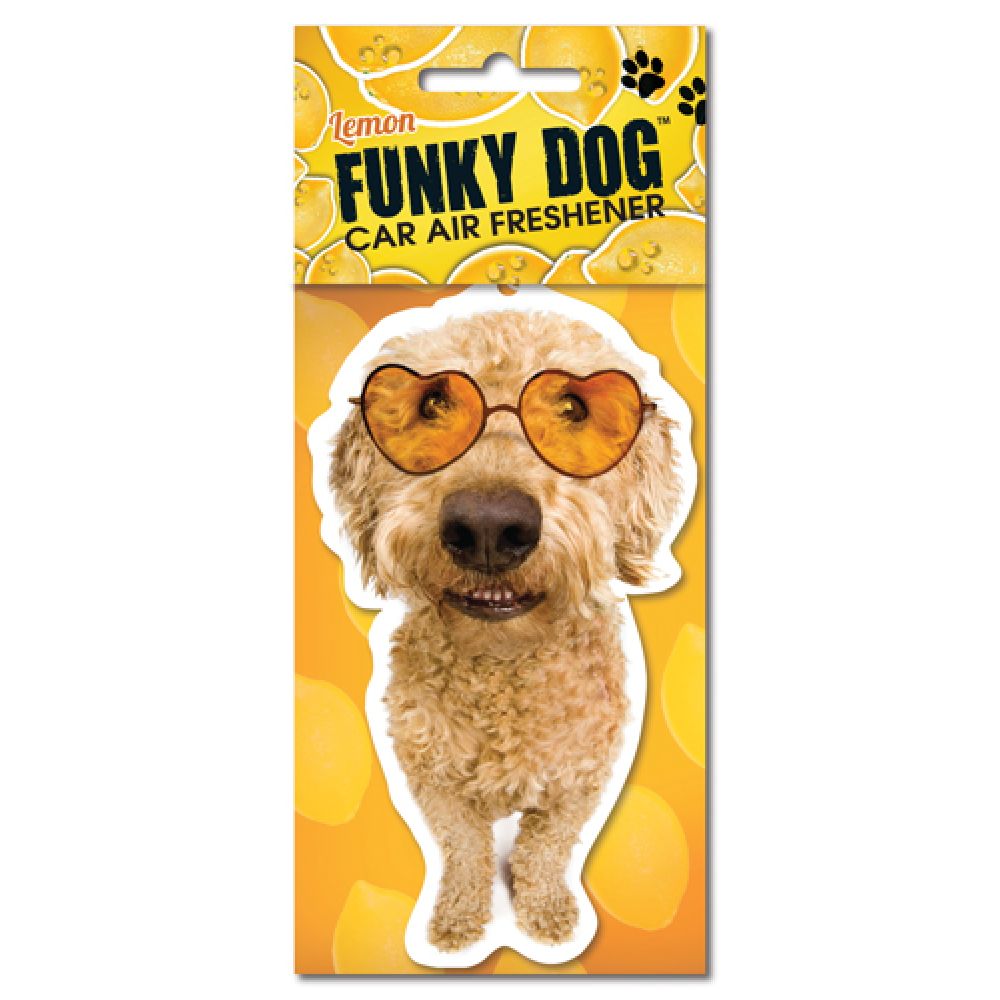 Funky Dog Air Freshner  Lemon