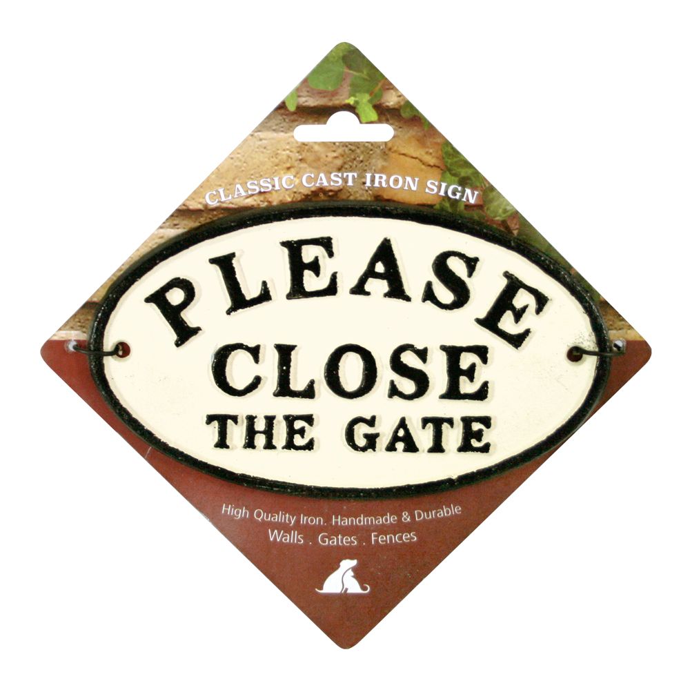 Please Close The Gate Cast Iron