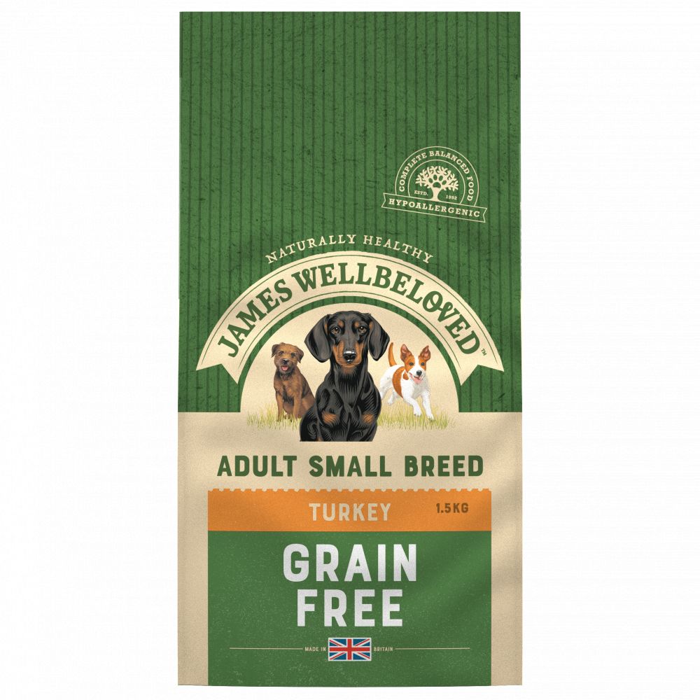 JAMES WELLBELOVED Turkey & Veg Adult Dog Food Small Breed Grain Free 