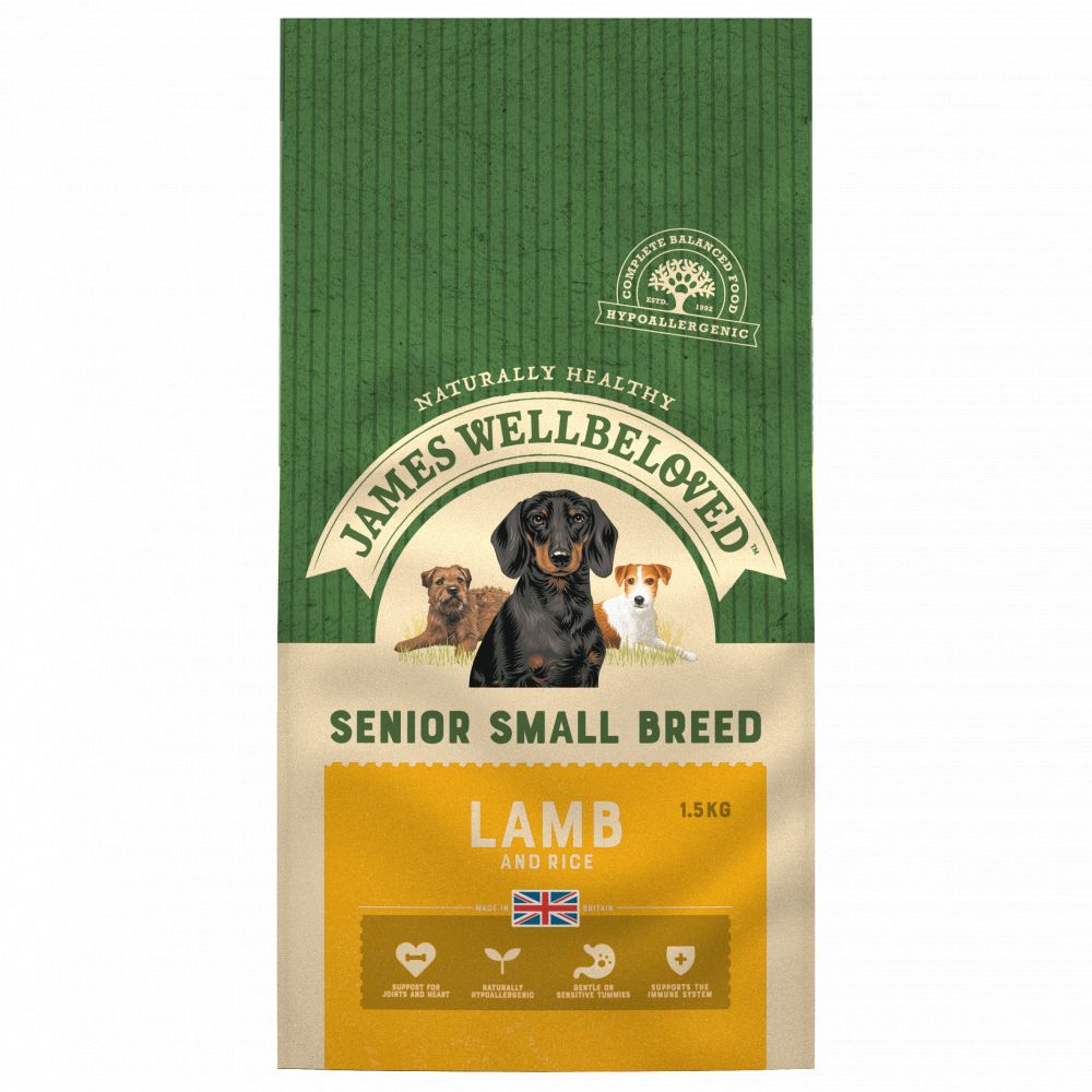 JAMES WELLBELOVED Lamb & Rice Senior Dry Dog Food Small Breed 1.5kg