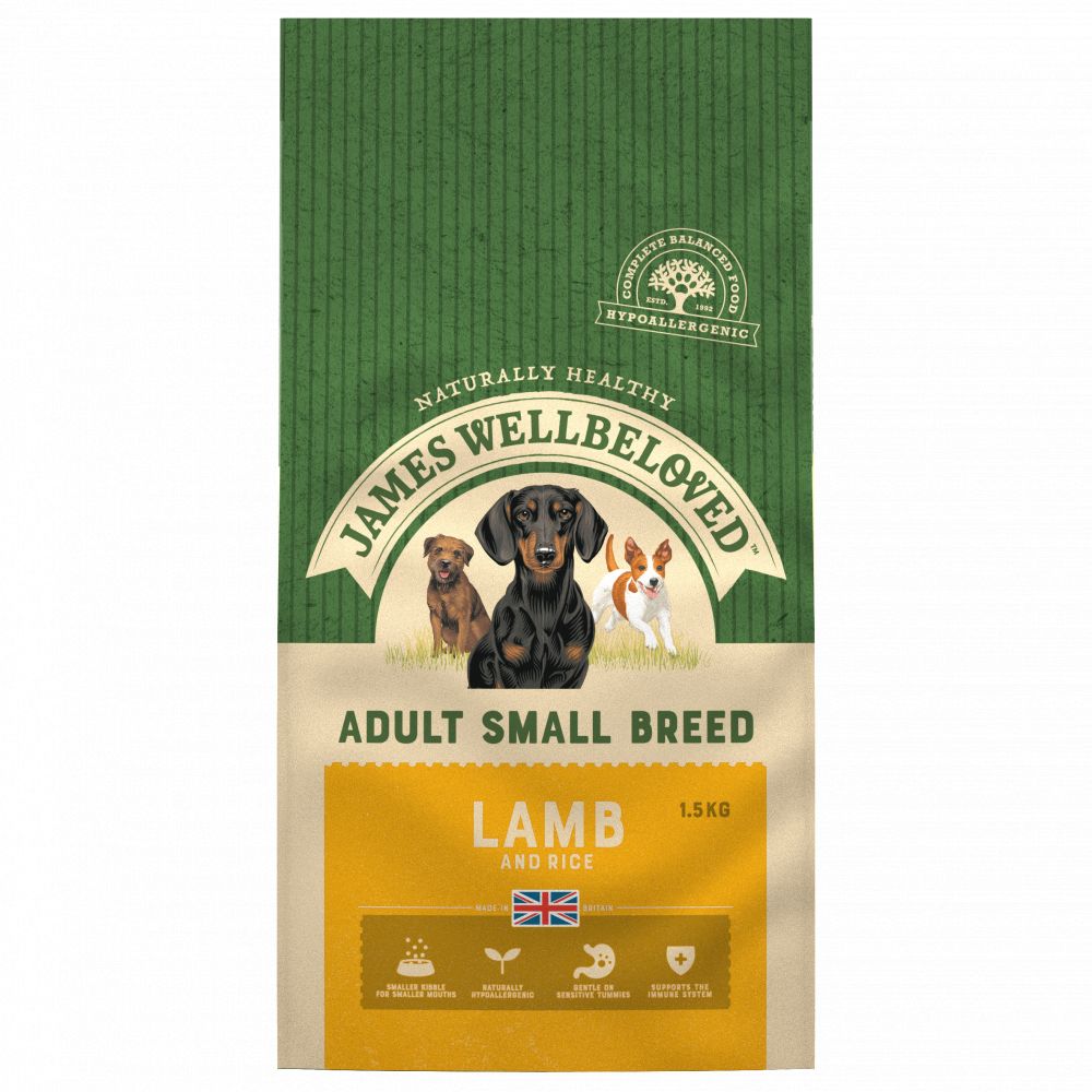 JAMES WELLBELOVED Lamb & Rice Adult Dog Food Small Breed 1.5kg