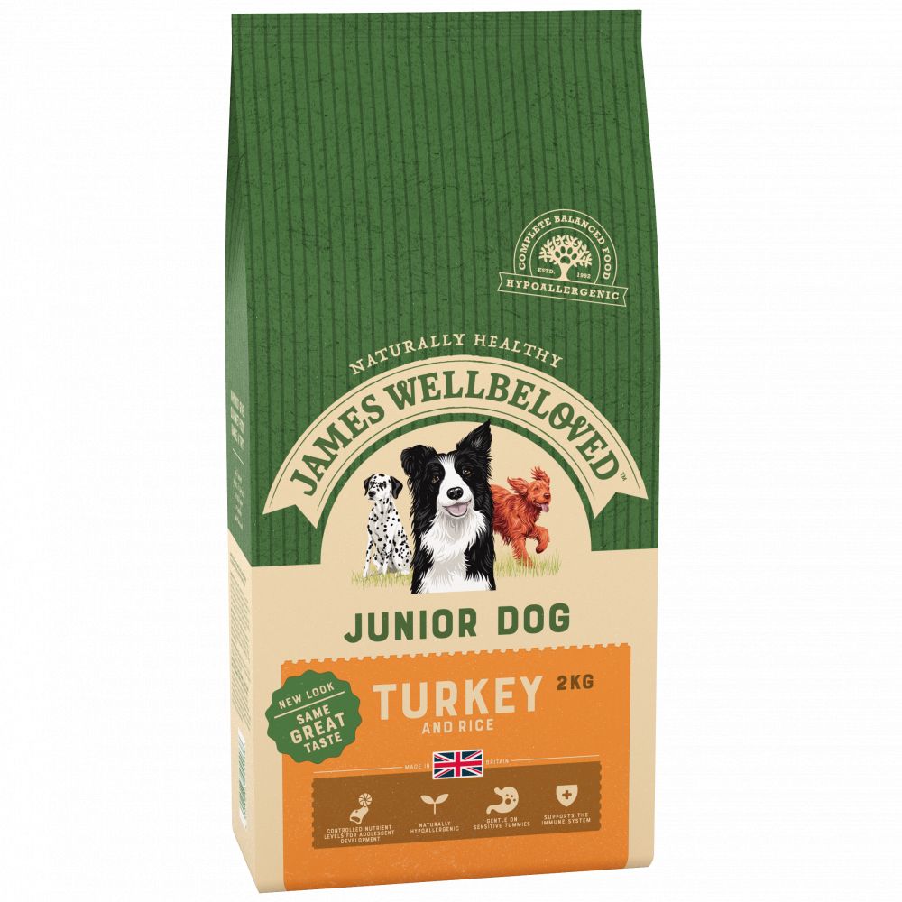 JAMES WELLBELOVED Turkey & Rice Kibble Junior Dry Dog Food 