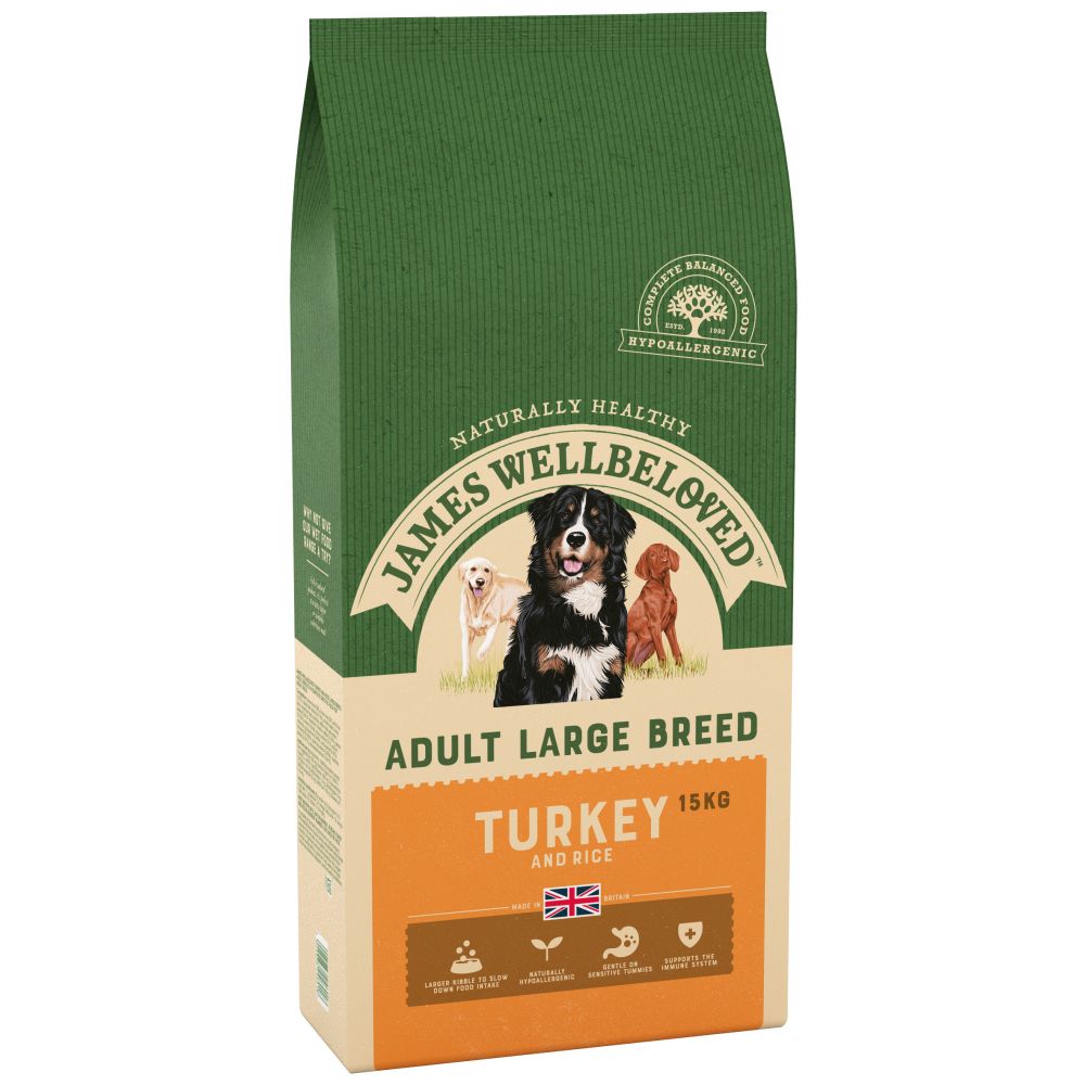 JAMES WELLBELOVED Adult Dog Food  Turkey & Rice Large Breed