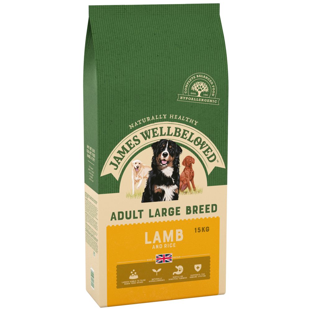 JAMES WELLBELOVED Adult Dog Food Large Breed Lamb & Rice