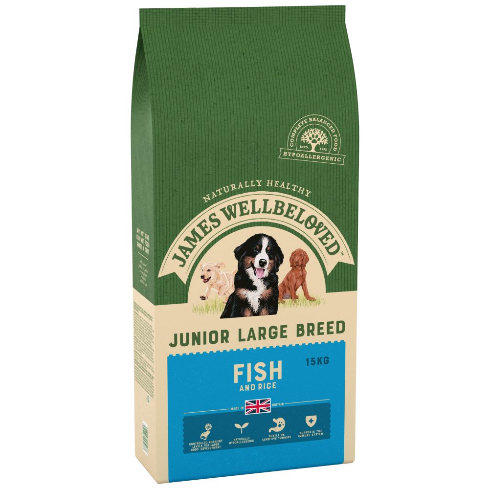 JAMES WELLBELOVED Junior Large Breed Dog Food Fish & Rice