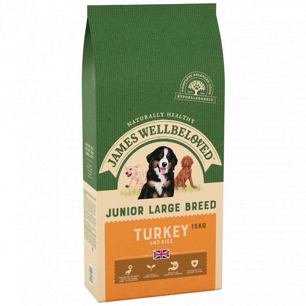 James Wellbeloved Junior Dog Food Large Breed Turkey & Rice
