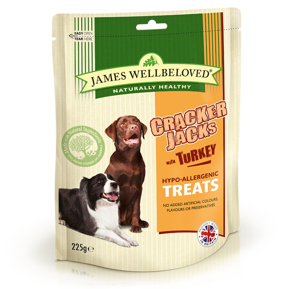 James Wellbeloved Crackerjack Dog Treats Turkey & Rice