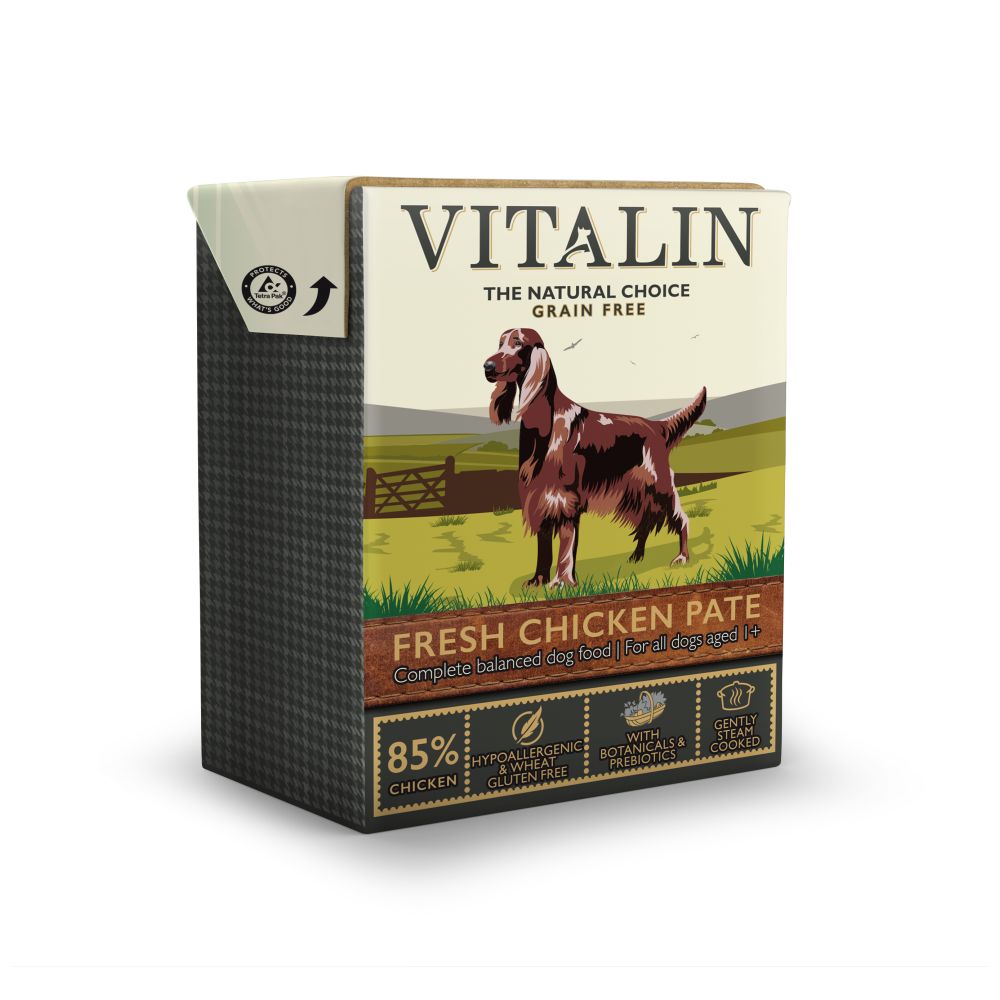 Vitalin Adult Grain Free Chicken Pate 12 Pack