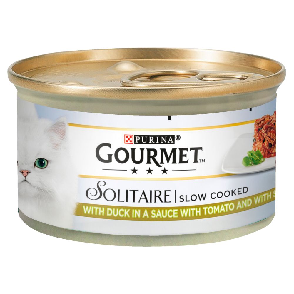 Gourmet Solitaire Slow Cooked with Duck & Garden Veg Sauce 12 pack