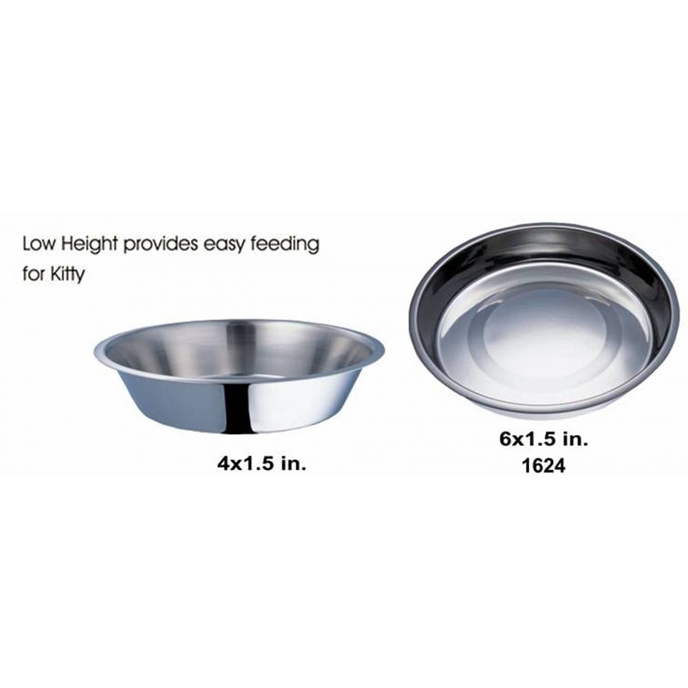 Fed 'N' Watered Stainless Steel Kitty & Puppy Flat Pans