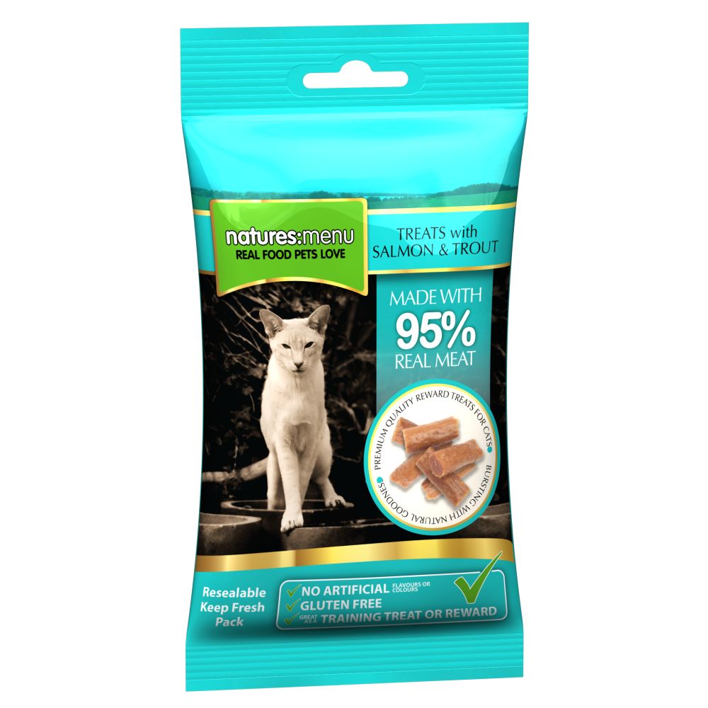 Natures Menu Real Meaty Cat Treats with Salmon and Trout