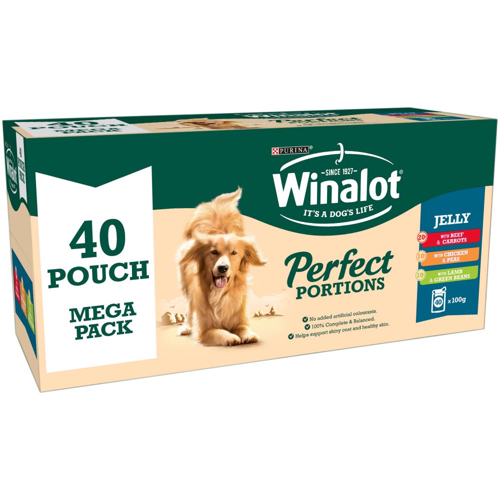 Winalot Perfect Portions Pouch Mixed Chunks in Jelly 40pk