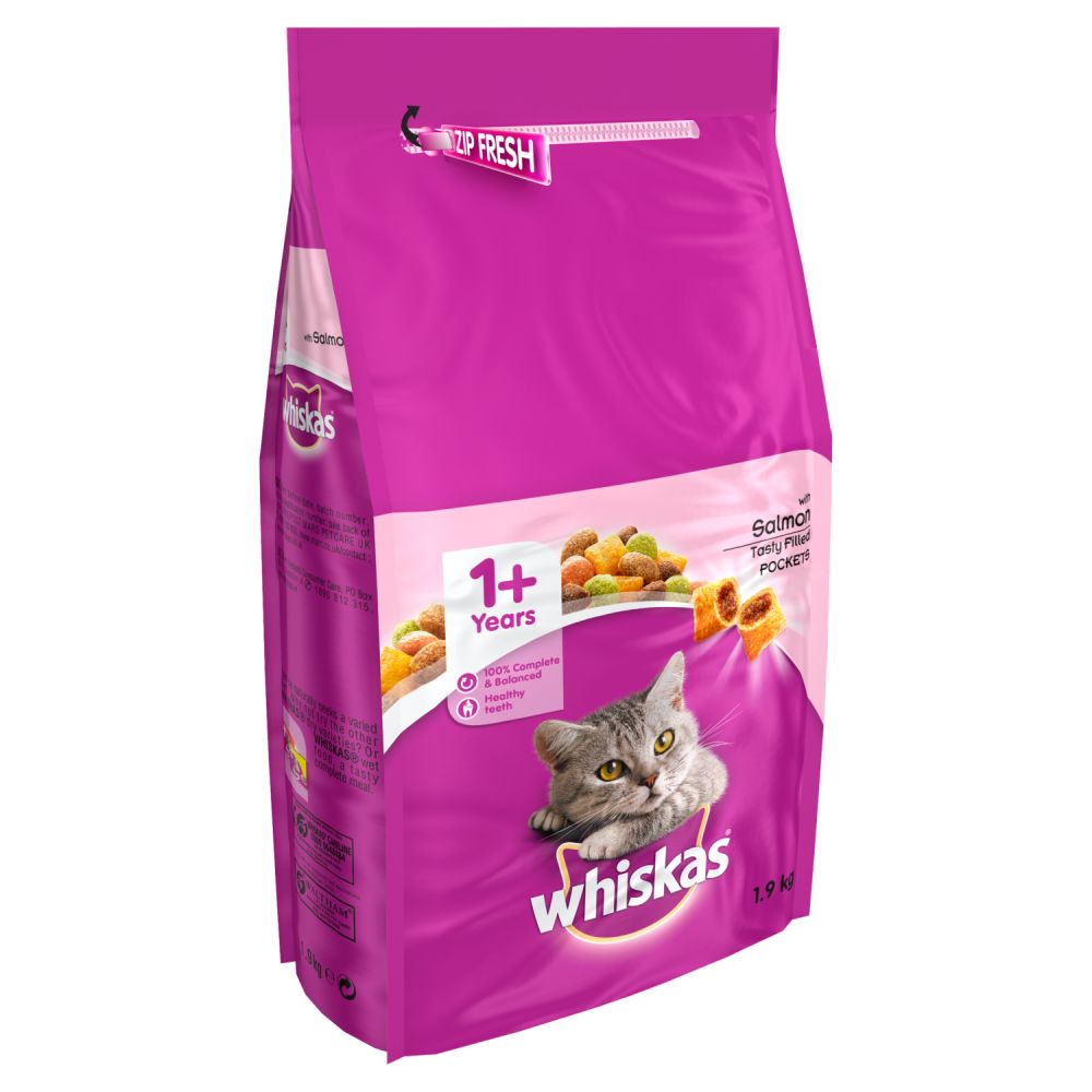 Whiskas 1+ Complete Dry with Salmon 1.9kg
