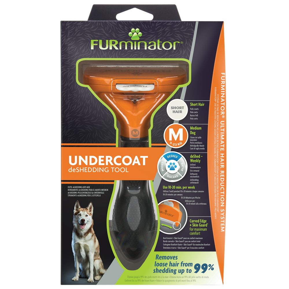 FURminator  Undercoat deShedding Tool for Short Hair Dog Medium