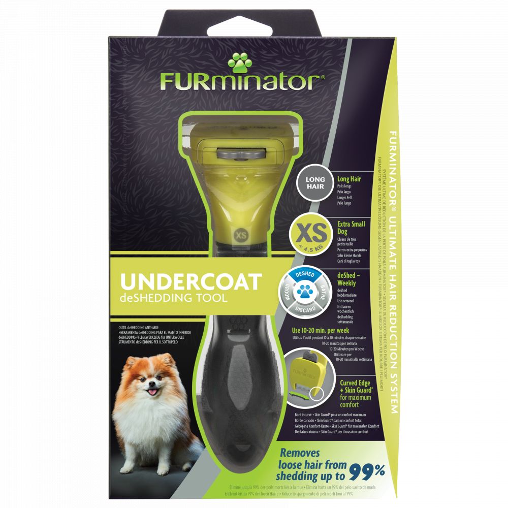 FURminator  Undercoat deShedding Tool for Long Hair Dog XS
