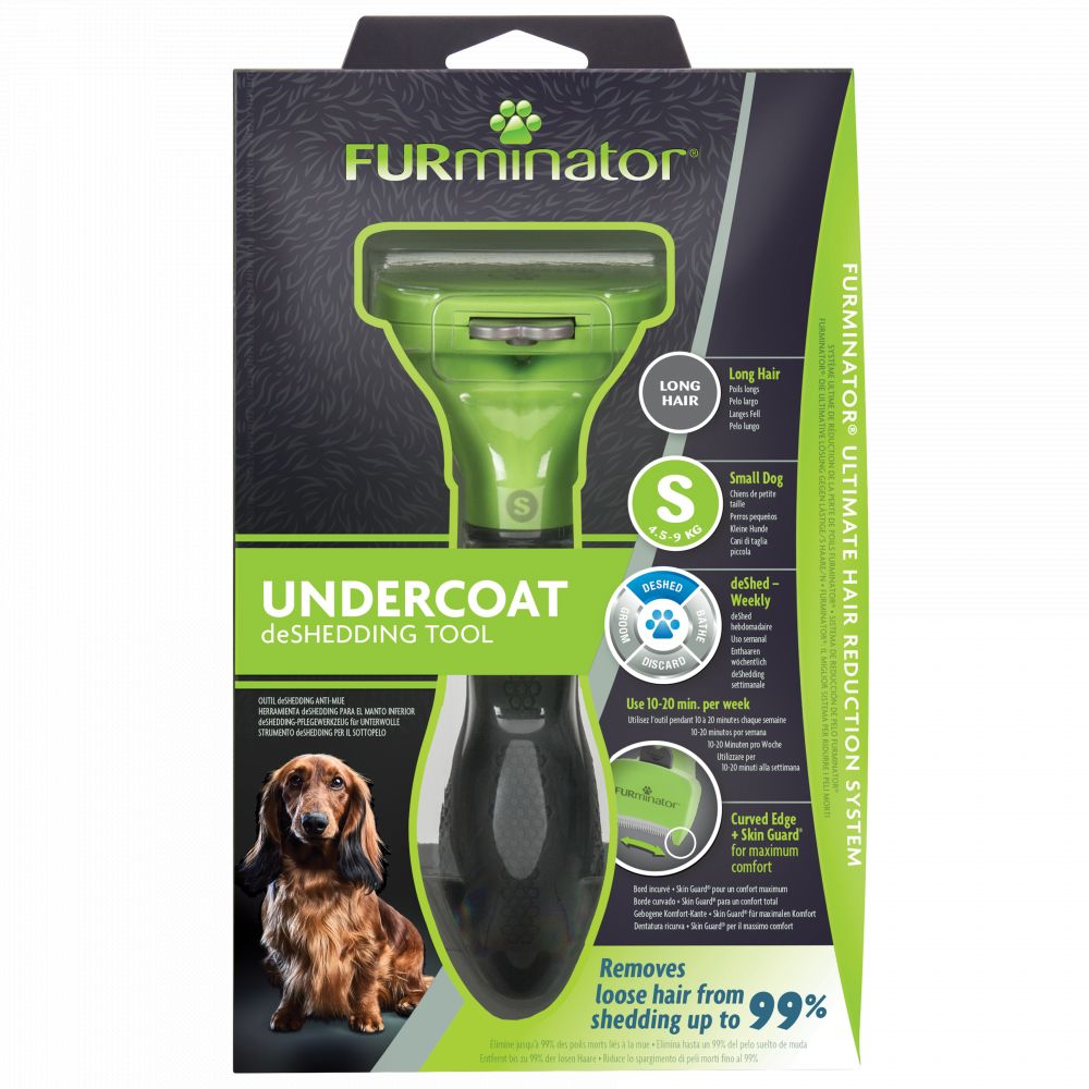 FURminator  Undercoat deShedding Tool for Long Hair Dog Small