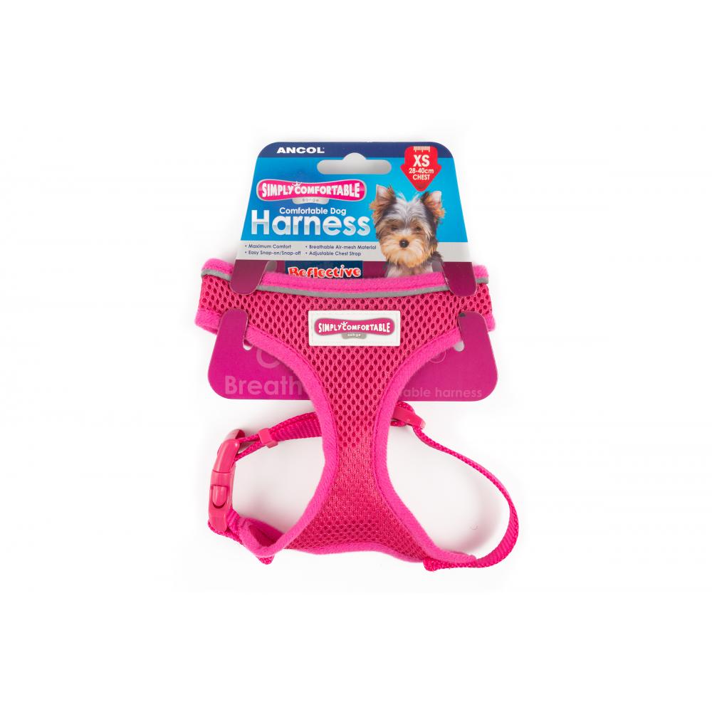 Ancol Comfort Mesh Harness Pink - XS 28-40cm