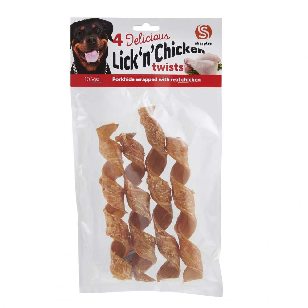 Treat 'N' Chew Lick 'N' Chicken Twists - 105g