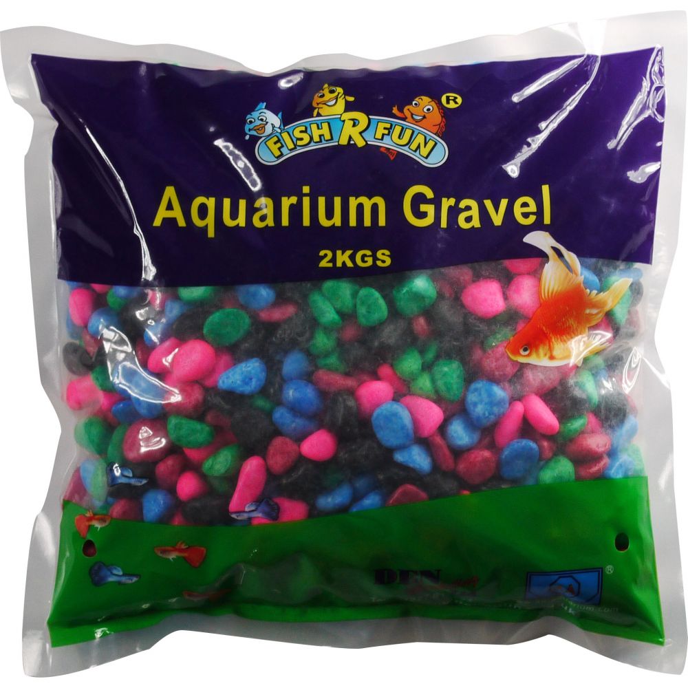 Fish 'R' Fun Coated Aquarium Gravel Rainbow